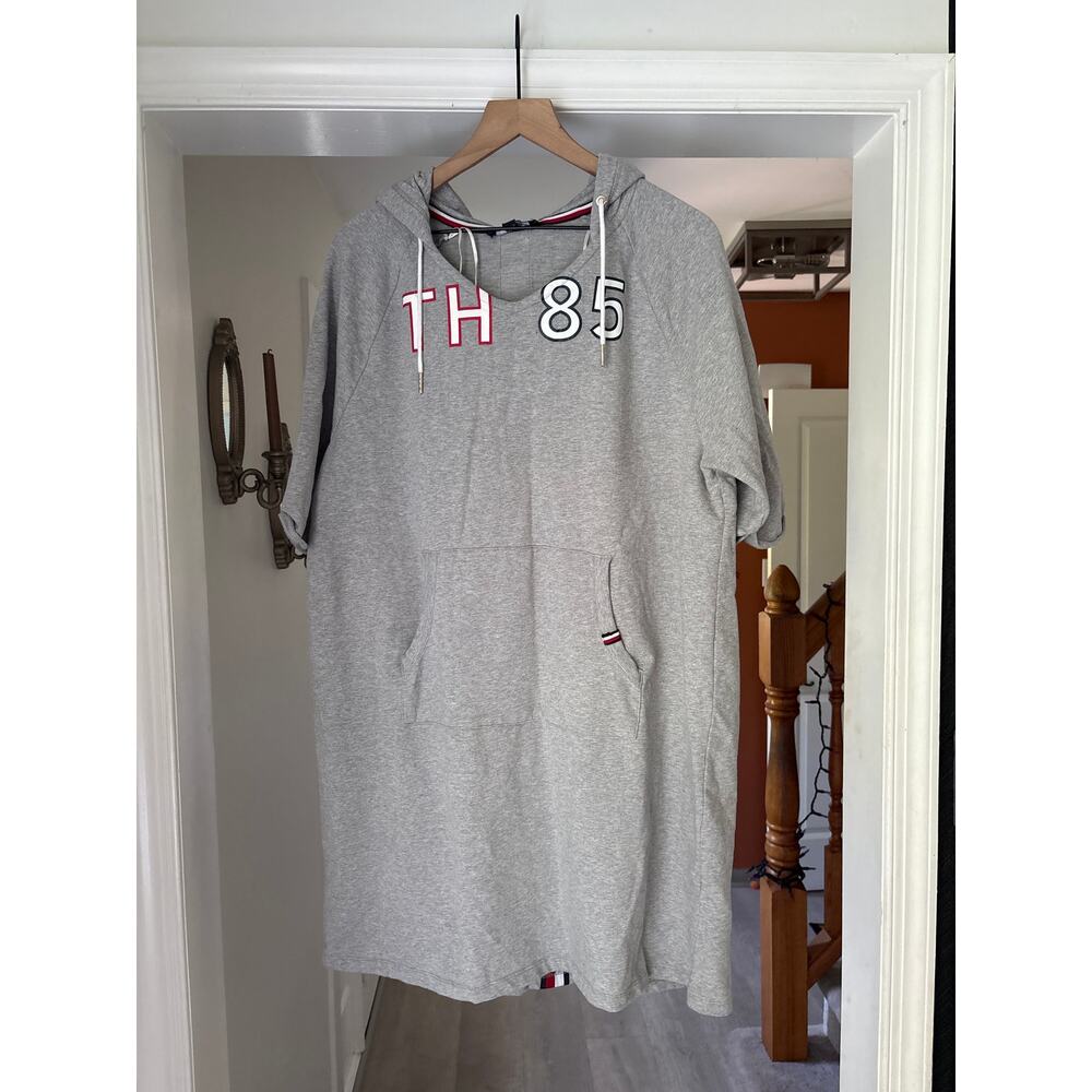 Tommy Hilfiger | TH 85 Hoodie Dress XXL Grey Athleisure Sportswear - Picture 2 of 7